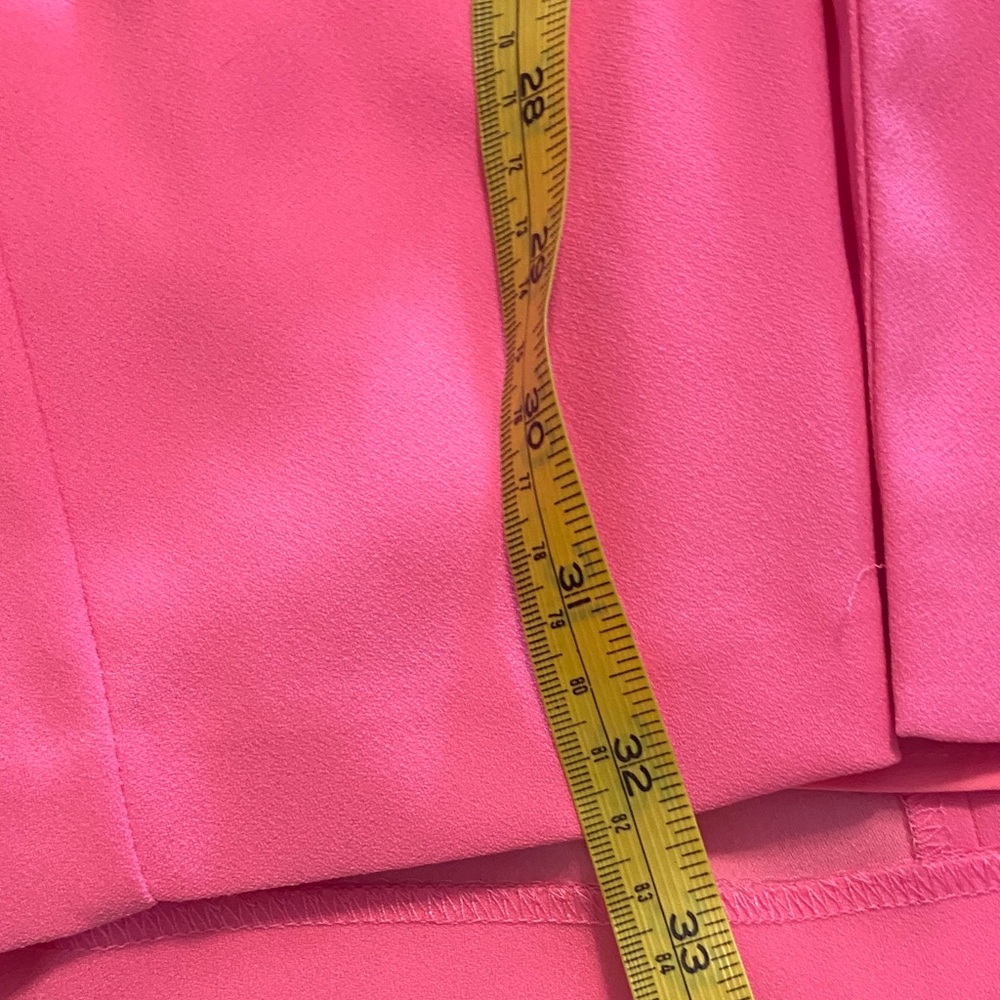 Express Hot Pink Blazer Cut Out Mini Dress Neon sheath suit medium Bodycon - Picture 5 of 13